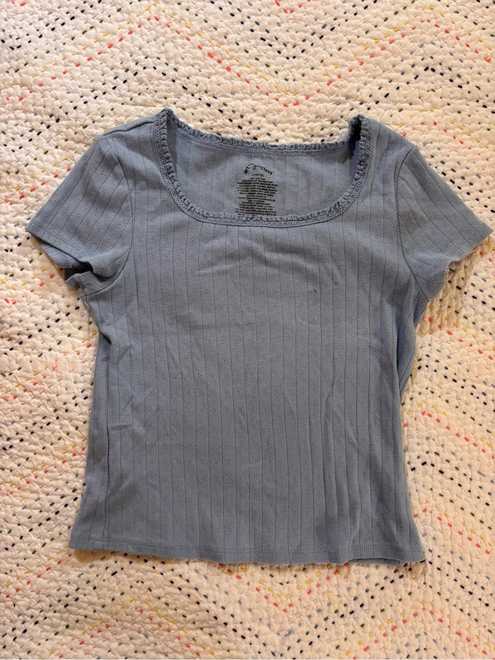 art class Powder Blue Short Sleeve Ribbed Tee